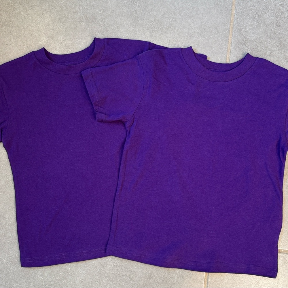 💜3/$15 Adidas Purple Kids T-Shirts (2) - New without tags